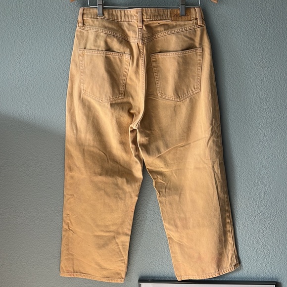 Monki EU brand jeans, women size 12, yellowish tan color, unfortunate st… - Picture 3 of 12